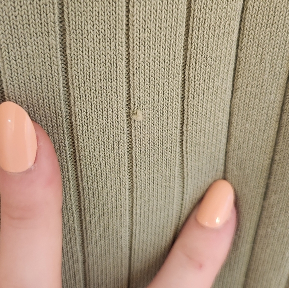 Womens Green Midi Bodycon Ribbed Knit Dress Midi Size S Windsor #N621 - Picture 4 of 6